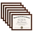 thumbnail image 1 of Sindcom 6 Pack 8.5x11 Document Picture Frame , 8.5 by 11 Award Diploma Certificate Frames , Mahogany, 1 of 8
