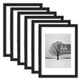 thumbnail image 1 of Sindcom 6 Pack A4 Picture Frames,Display Pictures 6x8 with Mat or 8.3x11.7 Without Mat,Gallery Wall Photo Frames, Black, 1 of 8