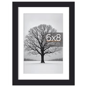 Sindcom 6 x 8 Picture Frame , Black , 1 Pack , Gallery Wall Frame to Display Pictures 5x7 with Mat or 6 x 8 Without Mat