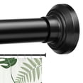 thumbnail image 1 of Sindcom No Drill Shower Curtain Rod 30 to 88 Inches Matte Black, 1 Inch Stainless Steel Adjustable Spring Tension Rods No Drill for Bathroom, Closet, Window, Room Divider, Never Rust, Non Slip, 1 of 11