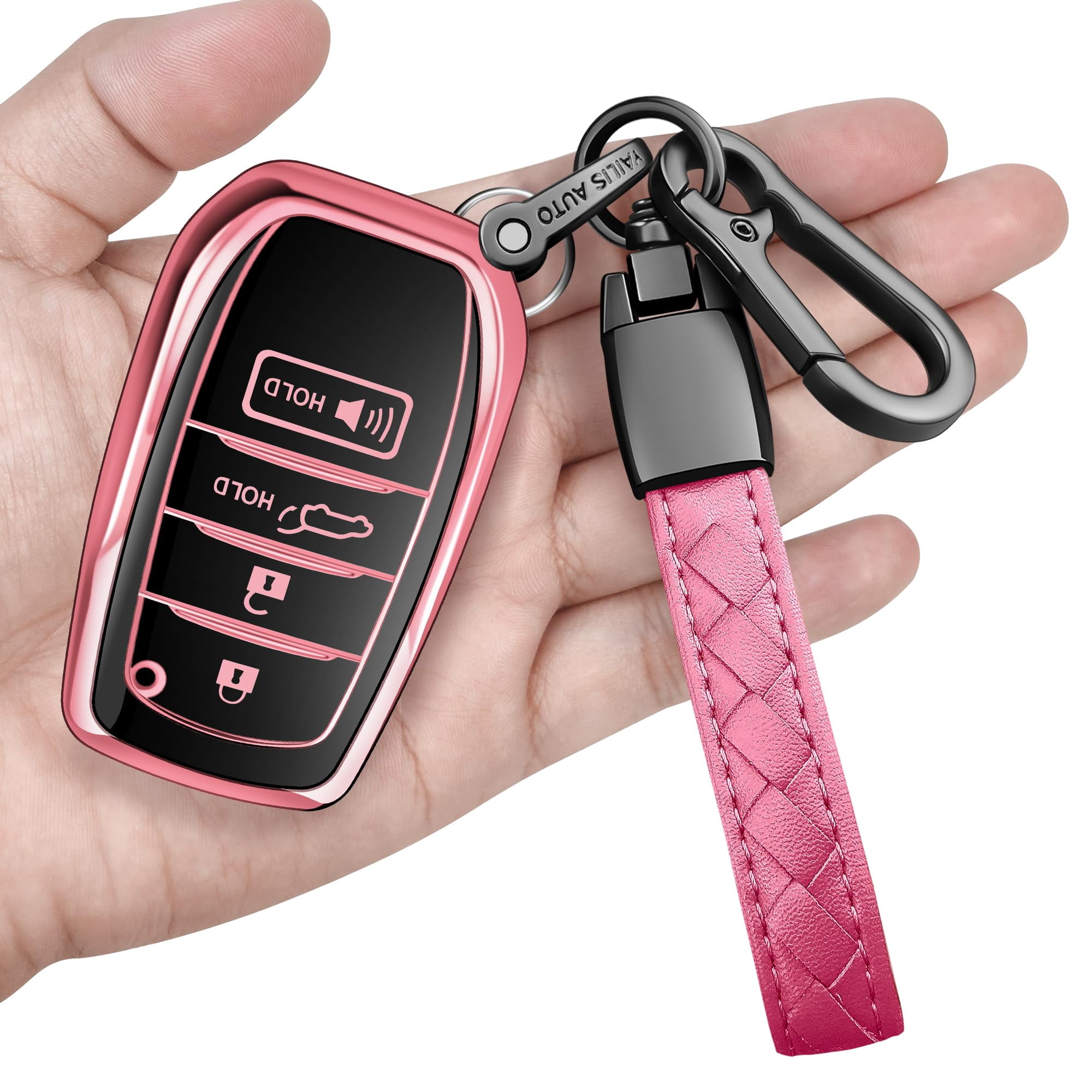 Sindeda for Toyota Key Fob Cover with Keychain Full Protection Key ...