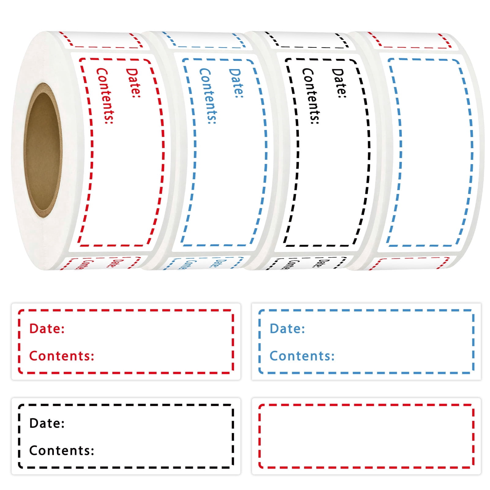 Sinekong 1200pcs Food Labels, 3"x1" Self-Adhesive Removable Freezer ...