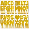 thumbnail image 1 of Sinekong 20 Sheets Bulletin Board Letters, 4 Inch Gold Letter Stickers Large Alphabet Stickers for Classroom Mailbox Craft, 1 of 9