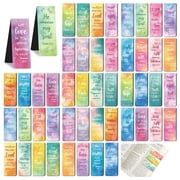 Sinekong 48pcs Christian Magnetic Bookmarks for Women, Inspirational Page Markers for Teachers Students Book Lovers (Watercolor)