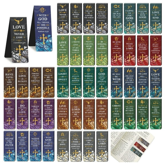 Sinekong 96pcs Bible Verse Magnetic Bookmarks for Women, Inspirational Religious Scripture Christian Magnet Book Markers