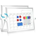 thumbnail image 1 of Sinekong Magnetic Dry Erase Board with Stand, Double-Sided Monthly Whiteboard 12"x16", Portable Desktop Whiteboard, 1 of 8