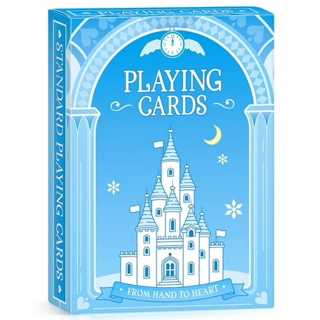 Sinekong Playing Cards, Castle Playing Cards, Standard Poker Cards for Adults (1 Pack)