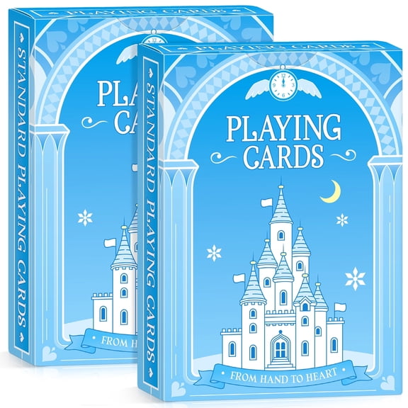 Sinekong Playing Cards, Castle Playing Cards, Standard Poker Cards for Adults (2 Pack)