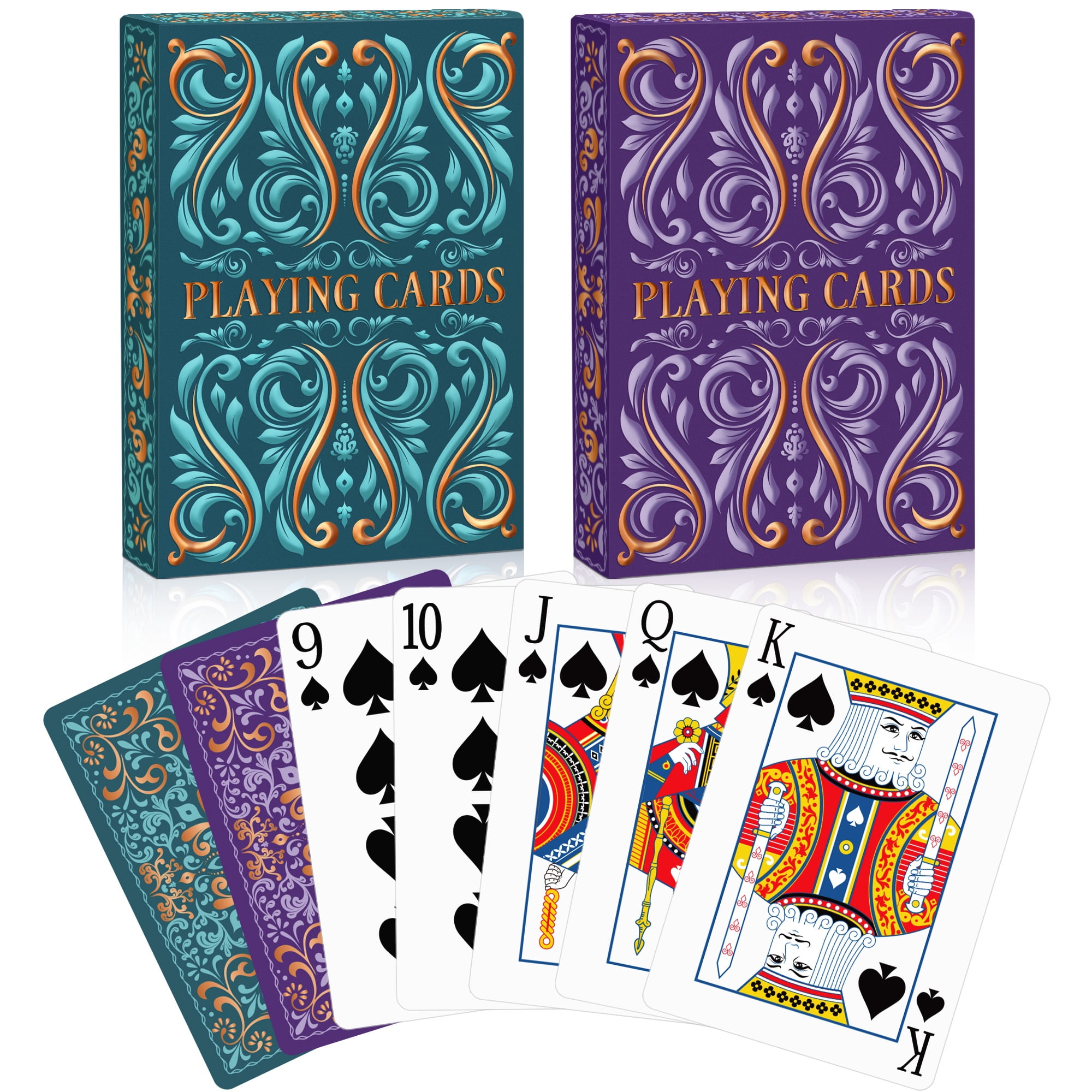 2 Decks Bicycle Rider Back 808 Standard Poker Playing Cards Red