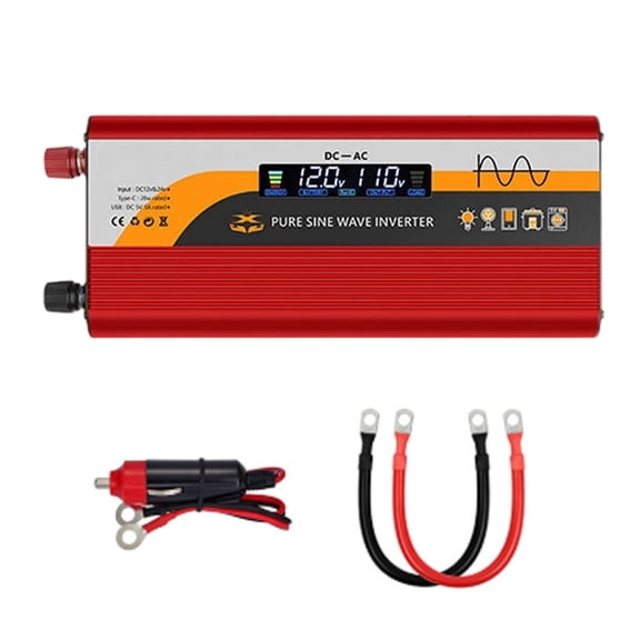 Sines Car Power Inverters Continuous 2000W Car Converters Two USB Port LCD Display For Home Devices