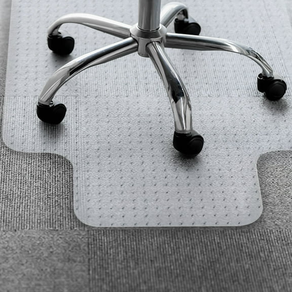 Sinfinate Office Chair Mat for Carpet, 36" x 48" Computer Desk Chair Mat with Extended Lip, Computer Chair Mat for Office Chair on Carpet for Work, Home, Gaming, Transparent