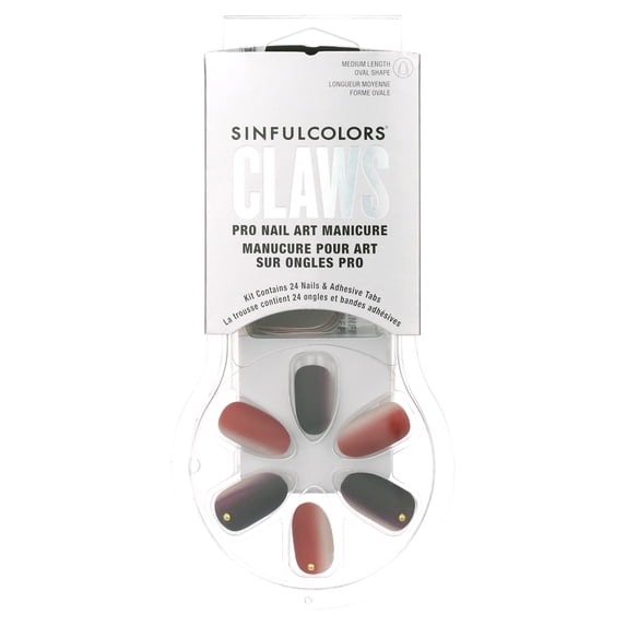Sinful Colors Boss Up Claws, Press On Nails with Trendy Nail Art Designs, Level Up