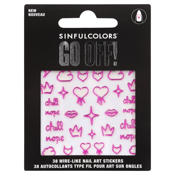 Sinful Colors Go Off! Collection, Nail Art Sticker Designs, Big Mood