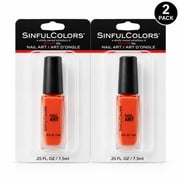 Sinful Colors Nail Art - 0.25 oz - 1624 Orange Alert - 2 Pack