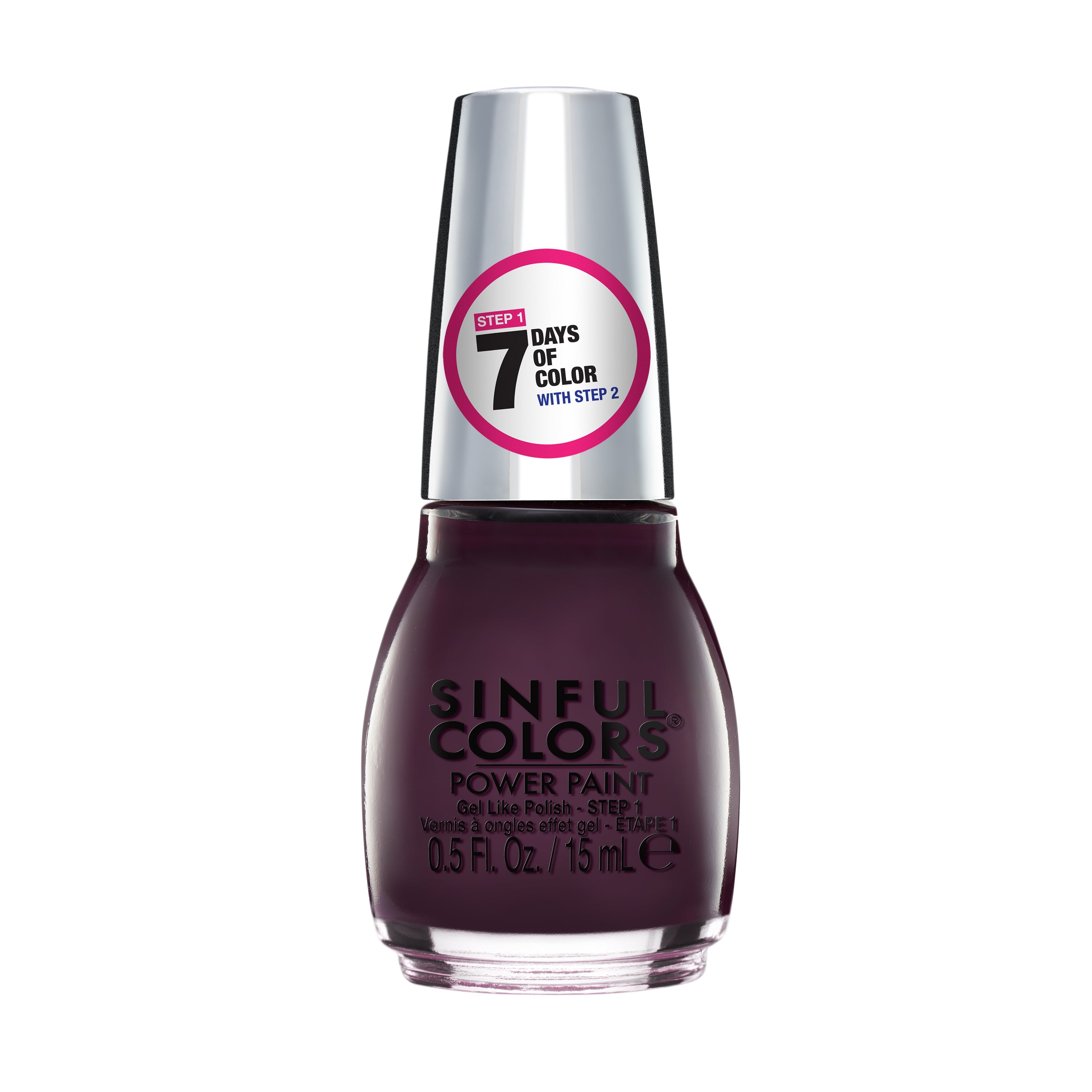 SinfulColors Power Paint Nail Polish, 2651 Plum 'N' Berry, 0.5 fl