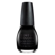 Sinful Colors Professional Nail Enamel, Black On Black 0.50 oz Pack of 4