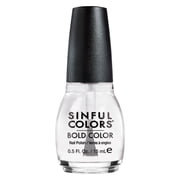 Sinful Colors Professional Nail Polish, Clear Coat 0.50 oz Pack of 2