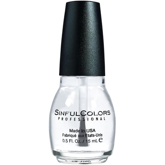 Sinful Colors Professional Nail Polish, Clear Coat 0.50 oz (Pack of 3)