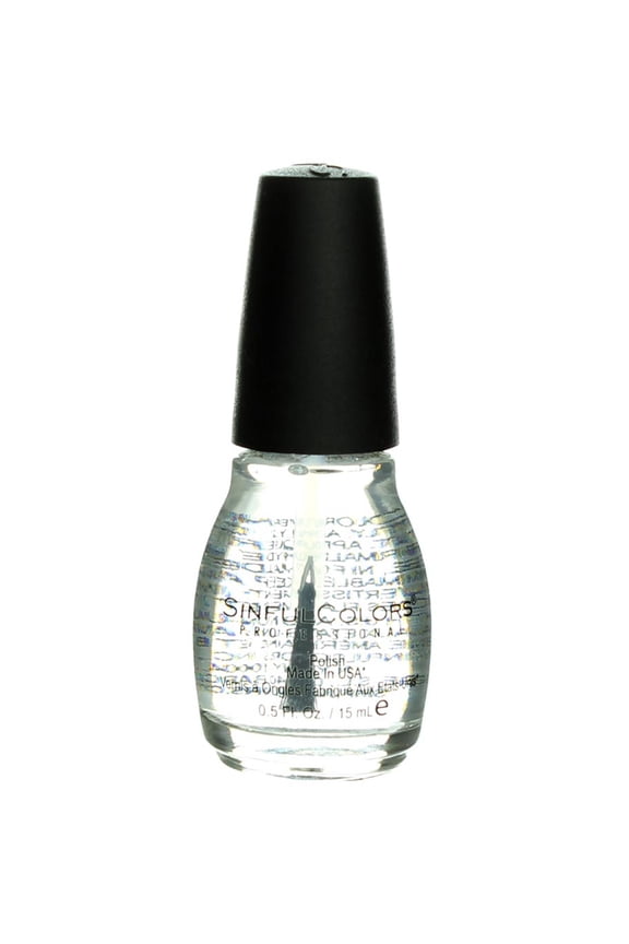Sinful Colors Professional Nail Polish, Clear Coat 0.50 oz (Pack of 4)