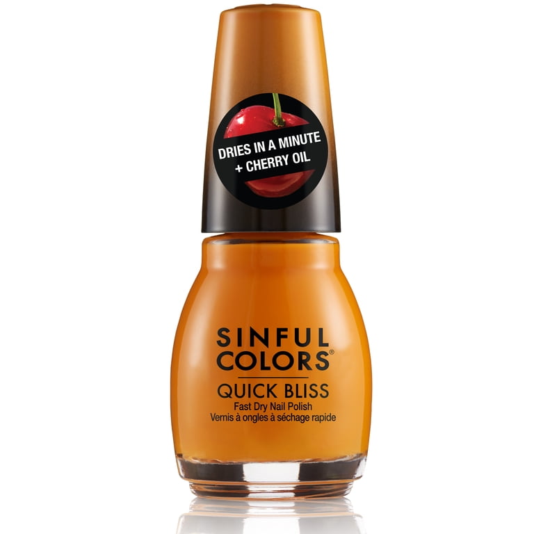 SinfulColors Quick Bliss Fingernail Polish, Glossy Finish, Fast