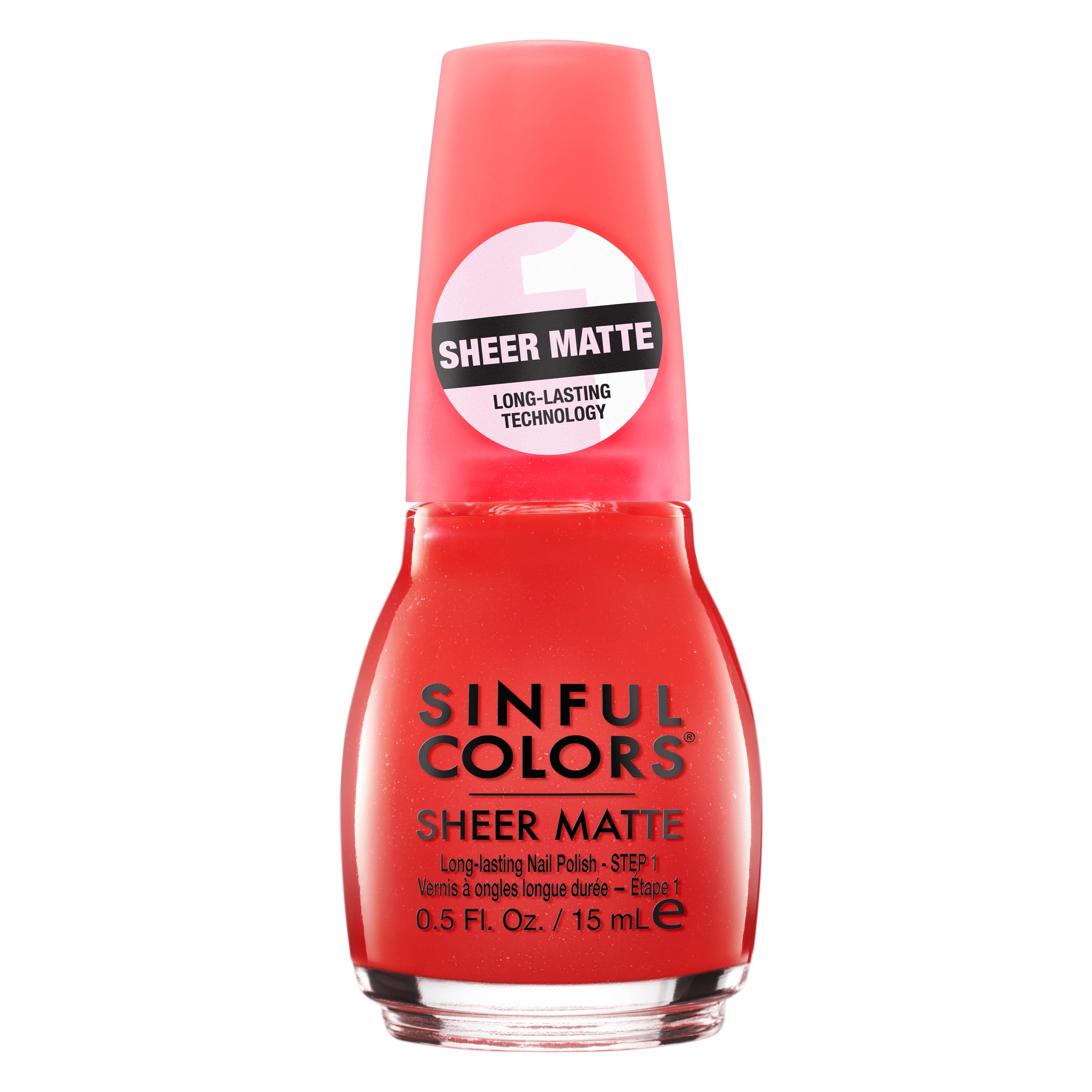 Sinful Colors Sheer Matte Collection Nail Polish, Long-lasting Bright Nailpaint Shades - Ruby Tutu