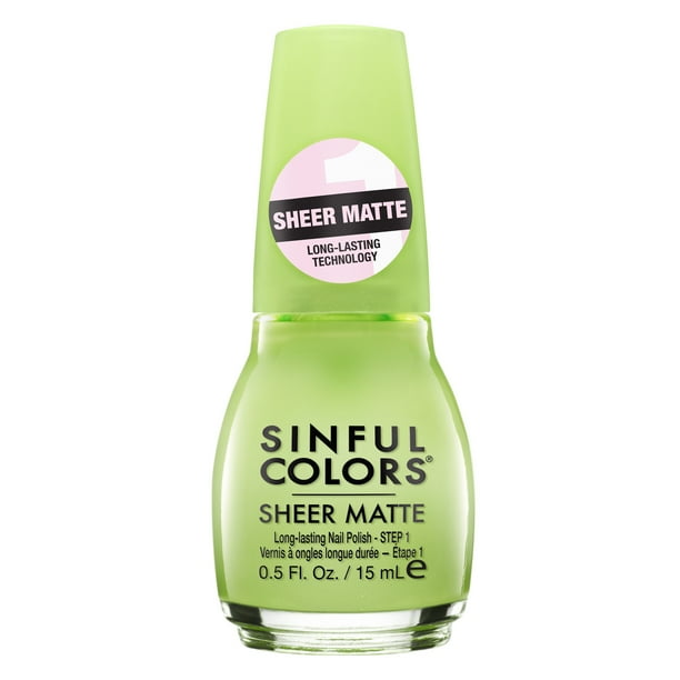 Sinful Colors Sheer Matte Collection Nail Polish, Longlasting Bright
