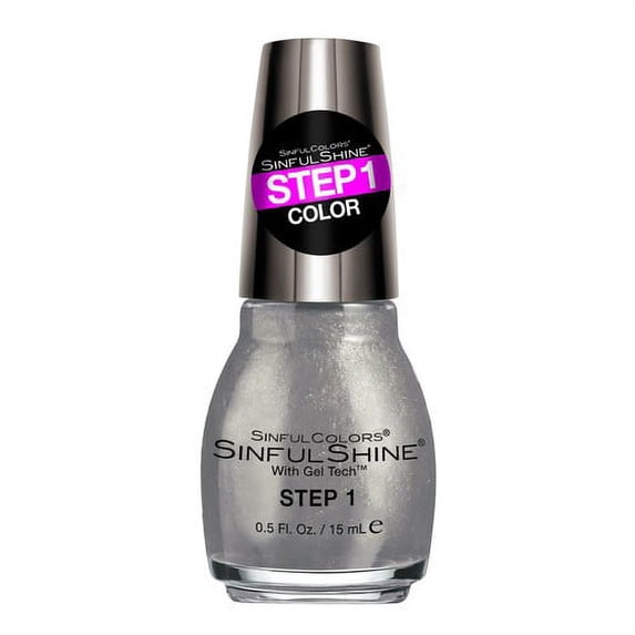 SinfulColors SinfulShine Step 1 Color Nail Color, Prosecco, 0.5 fl oz