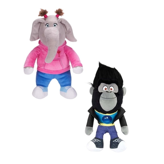 Sing 2 Plush, Meena & Johnny Plushies Toy Mammoth Pillow Stuffed Animals for Fans and Kids, Sing 2 Toys Figures, Sing 2 Party Supplies