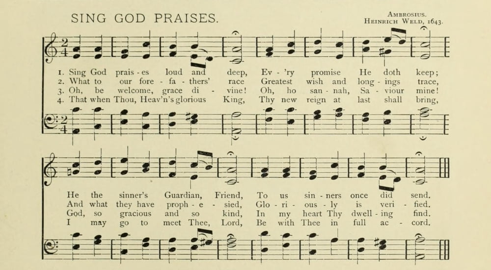 Sing God Praises Christmas in Song 1891 Canvas Art - (24 x 36)