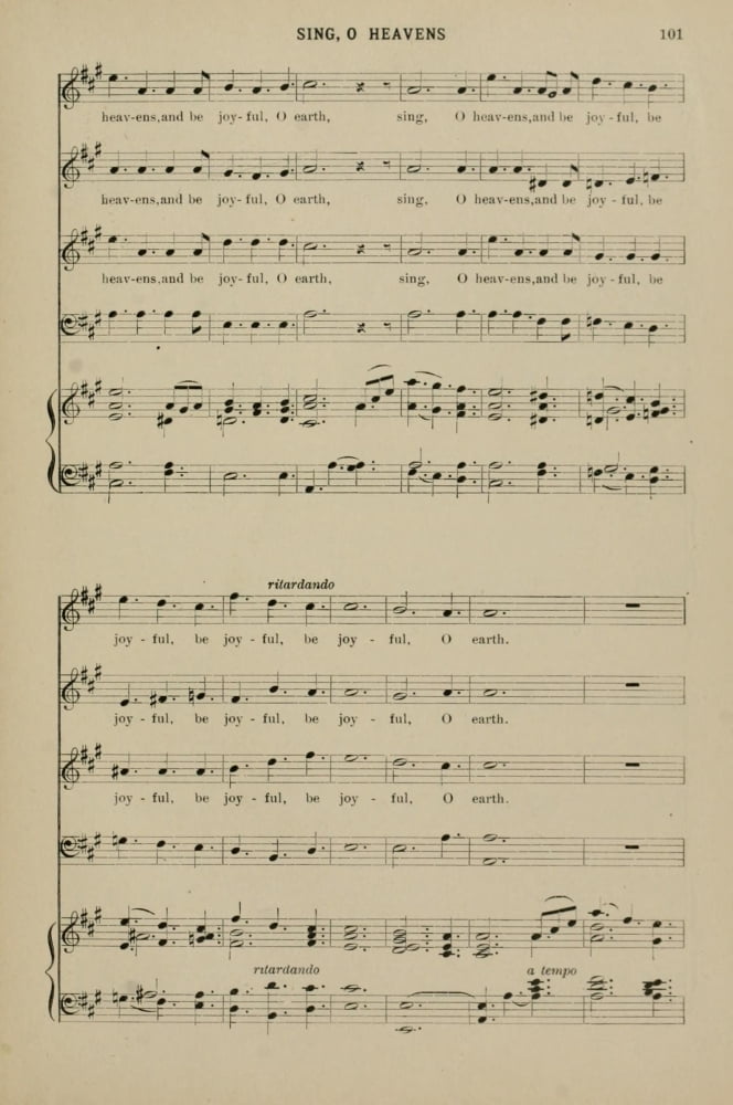 Sing O Heavens 4 Berthold Tours Christmas Carols & Hymns 1910 Canvas Art - (24 x 36)