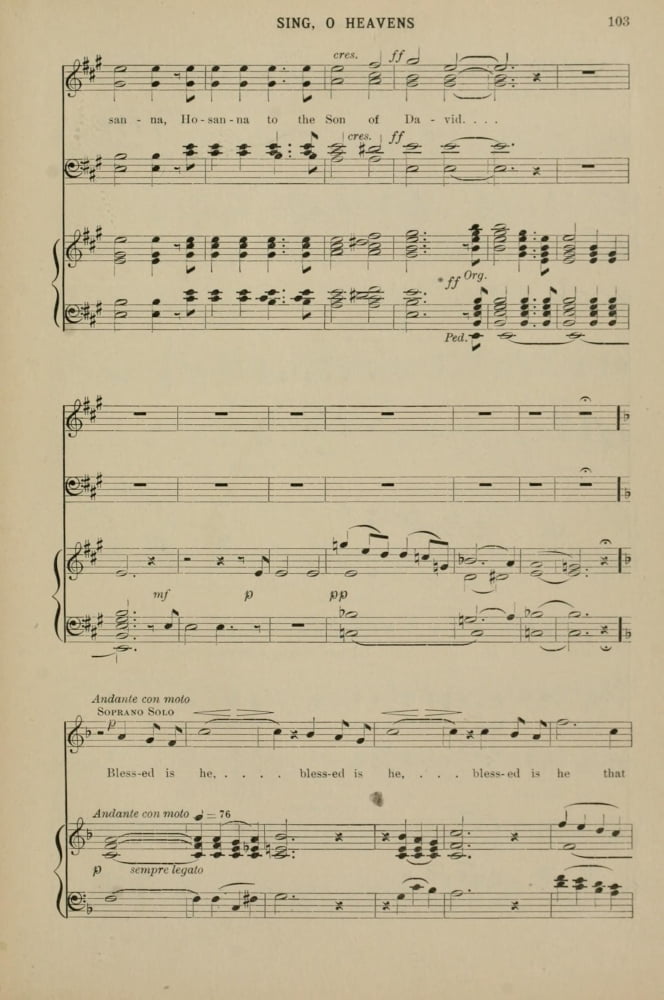 Sing O Heavens 6 Berthold Tours Christmas Carols & Hymns 1910 Canvas Art - (18 x 24)