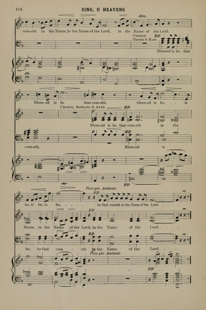 Sing O Heavens 7 Berthold Tours Christmas Carols & Hymns 1910 Canvas Art - (18 x 24)