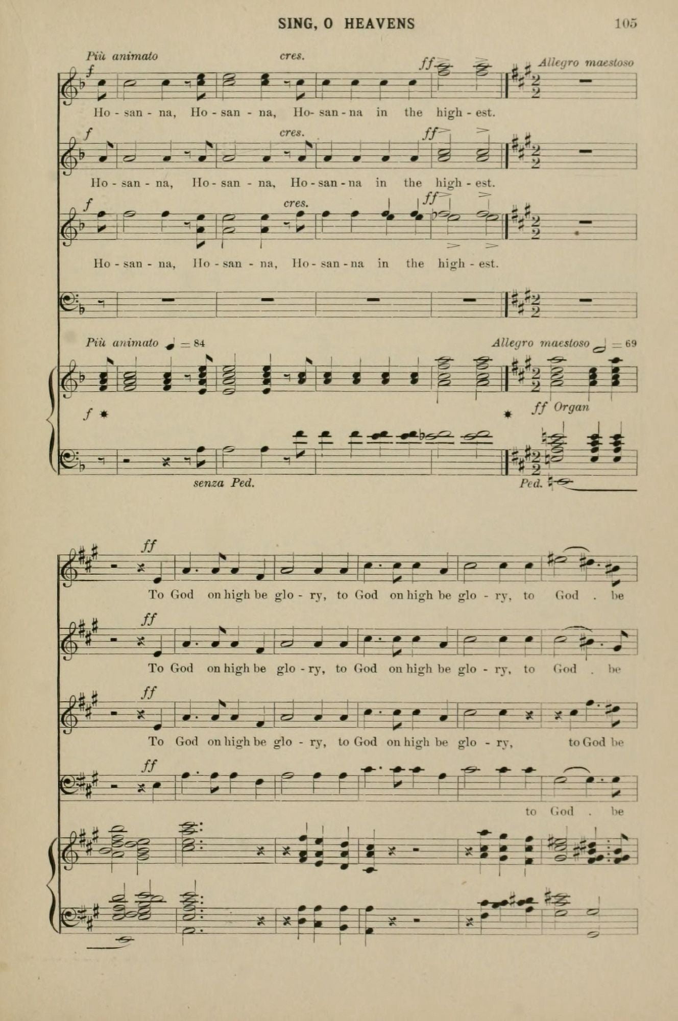 Sing O Heavens 8 Berthold Tours Christmas Carols & Hymns 1910 Canvas Art - (18 x 24)