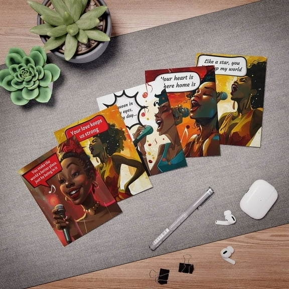 Sing The Song! Mother's Day Cards for The Singer in Her, Mother's Day Greeting Cards (5-Pack)