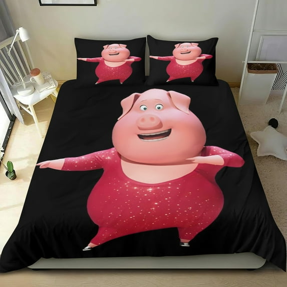 Sing Themed Bed Sheet Set Three Piece Set 53x79 Inches Comfortable And Skin Friendly Unique Design Creating A Star Studded Night