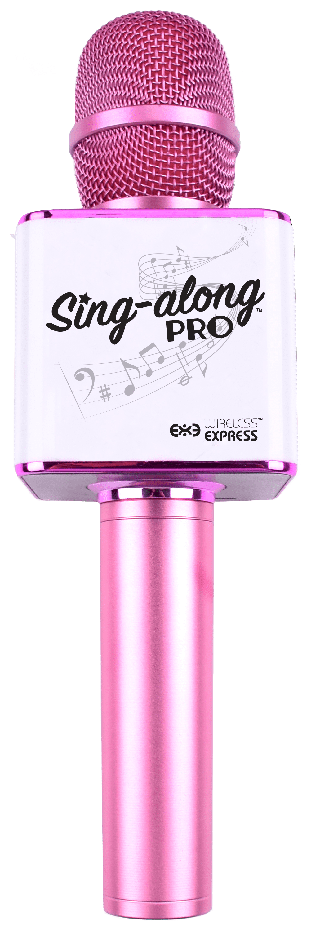 Sing-along PRO Bluetooth Karaoke Microphone and Bluetooth Stereo Speaker All-in-one (Pink)