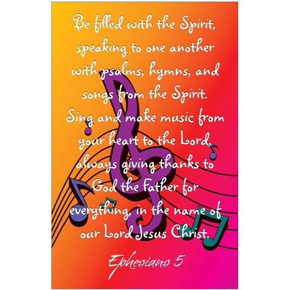 Sing and Make Music 11'' x 17'' Inspirational Christian Poster-D74
