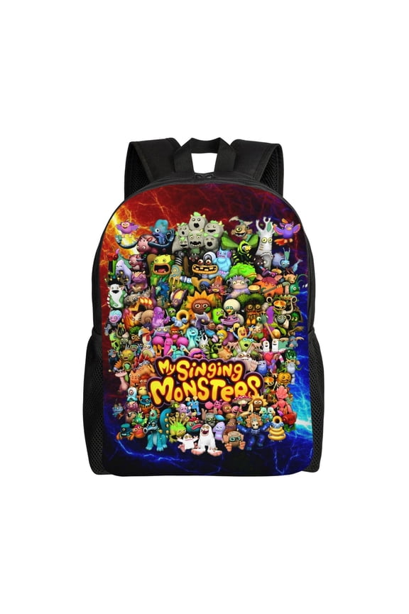 Sing-ing Game M-on-sters Backpack,3d Print Laptop Backpack Lightweight Casual Daypack Bookbag Multi-Function Travel Backpack