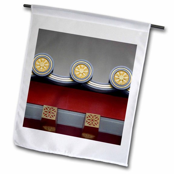 3dRose, Singapore, Chinatown, Buddha Tooth Relic Temple-AS32 CMI0015 - Cindy Miller Hopkins, 18 x 27 inch Garden Flag