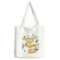 thumbnail image 1 of Singapore Famous Spots Route Tote Canvas Bag Shopping Satchel Casual Handbag, 1 of 3