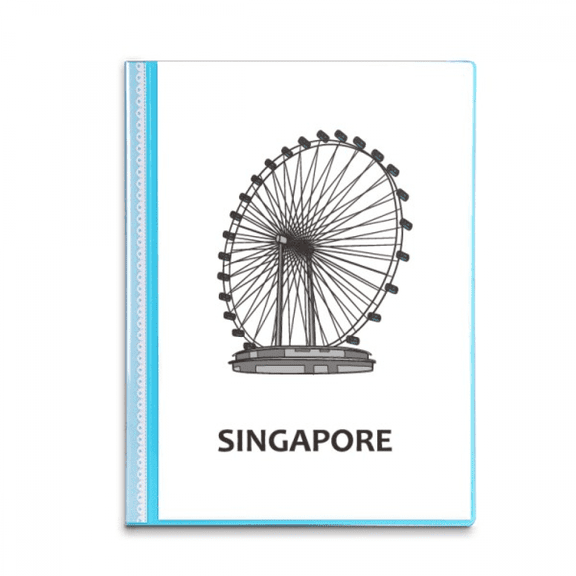 Singapore Ferris Wheel Art Deco  Fashion Book Sheet Protectors Portfolio Binder Folder
