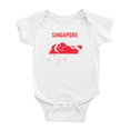 thumbnail image 1 of Singapore Map Flag Baby Rompers Newborn Clothes Outfits (White, 3-6 Months), 1 of 5