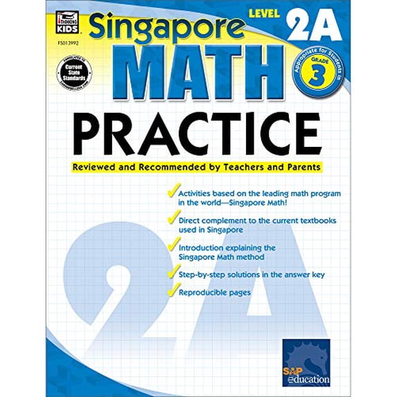 Pre-Owned Math Practice, Grade 3: Reviewed and Recommended by Teachers and Parents (Singapore Math Practice) Paperback