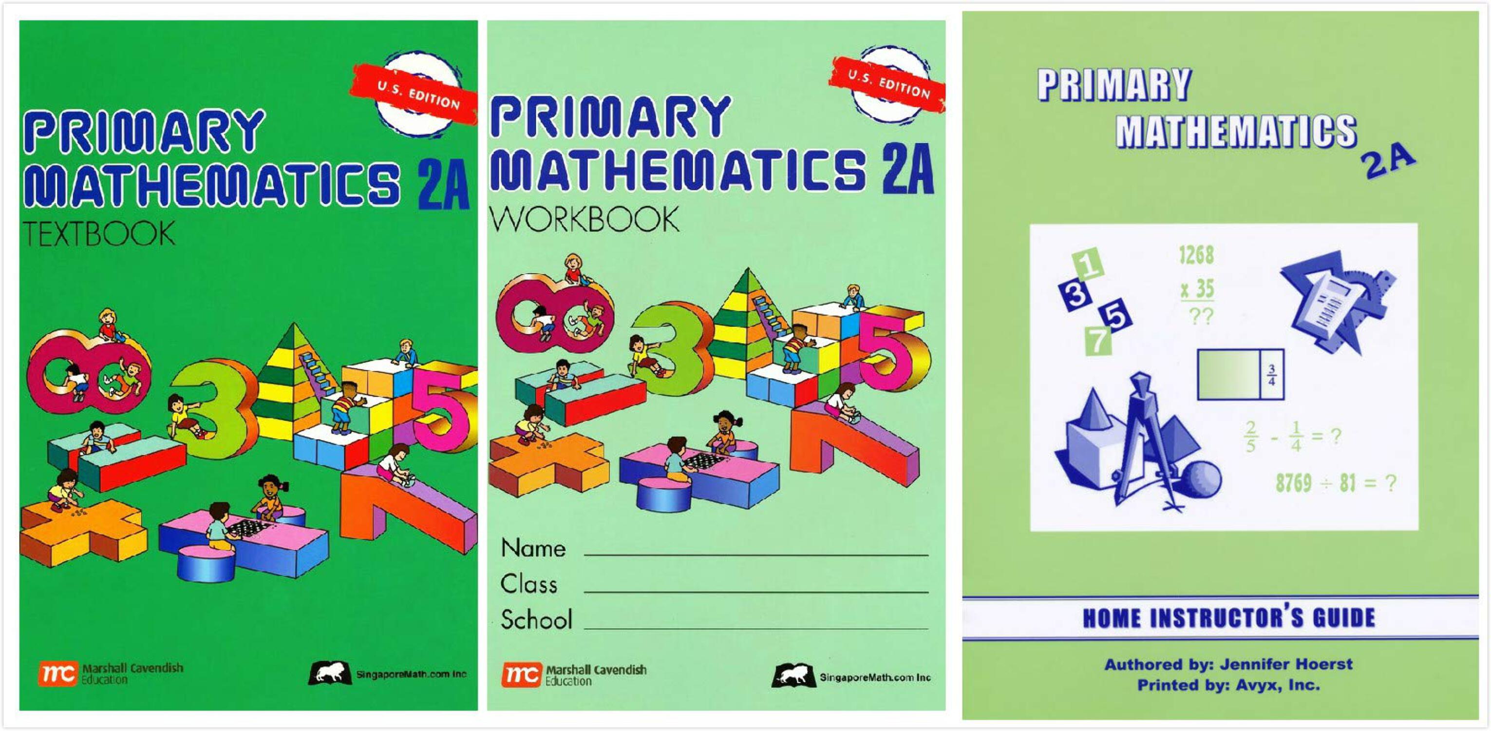 Singapore Math: Primary Mathematics Level 2A Books Set (3 Books ...