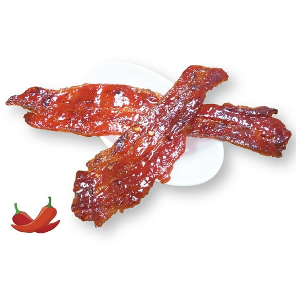 Singapore-Style Fire-Grilled Bacon Jerky (Spicy Flavor 8 oz.) *Grilled Fresh to Your Order *Shipped the Same Day - L.A. Times "Handmade Gift" Winner