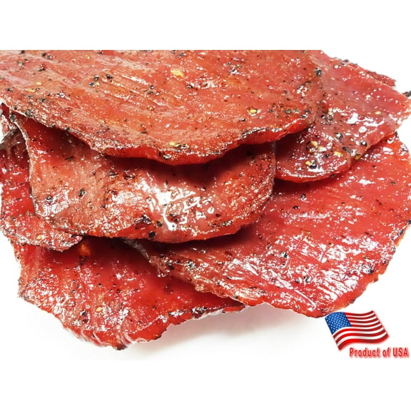 Singapore-Style Fire-Grilled  Beef Jerky (Black Pepper Flavor 8 oz.) *Grilled Fresh to Your Order *Shipped the Same Day - L.A. Times "Handmade Gift" Winner