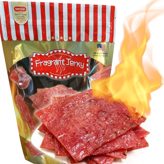Singapore-Style Fire-Grilled Pork Jerky (Original Flavor 8 oz.) *Grilled Fresh to Your Order *Shipped the Same Day - L.A. Times "Handmade Gift" Winner