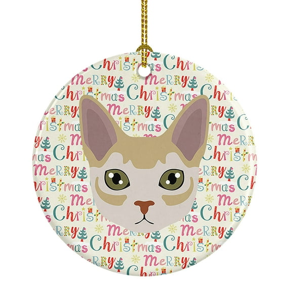 Singapura Cat Christmas Ceramic Ornament 2.8 in x 2.8 in