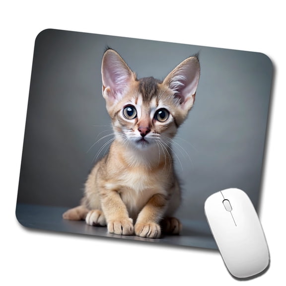Singapura Cat Kitten Photo Mouse Pad Low Profile Gaming Mat