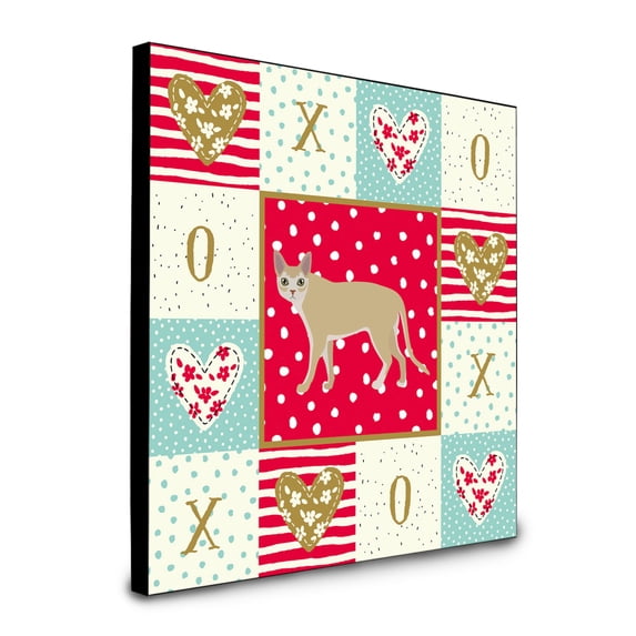 Singapura Cat Love Artwork Wall Panel, Red